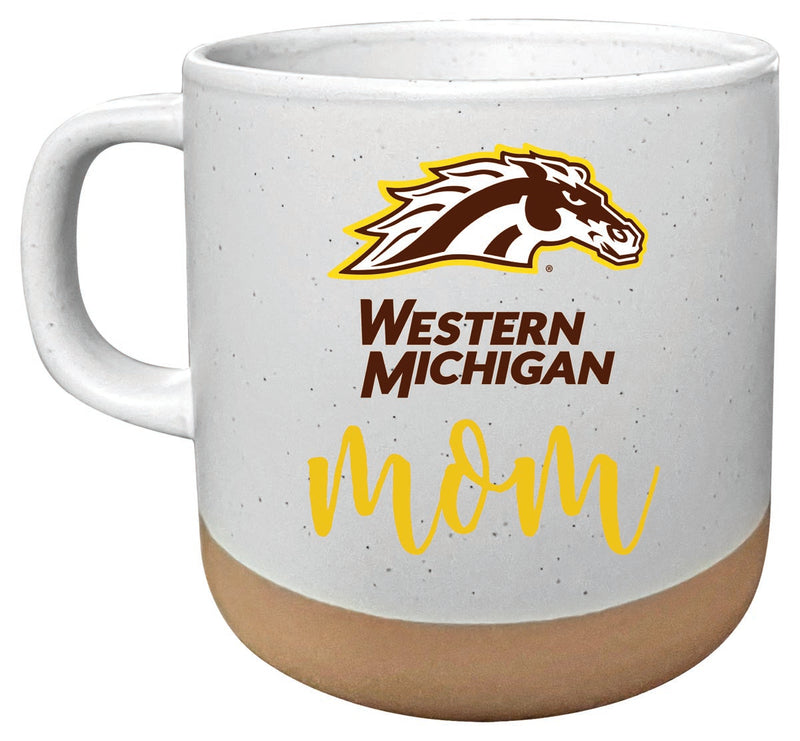 Western Michigan University 14 oz Mug with Clay Bottom Mom Design Officially Licensed