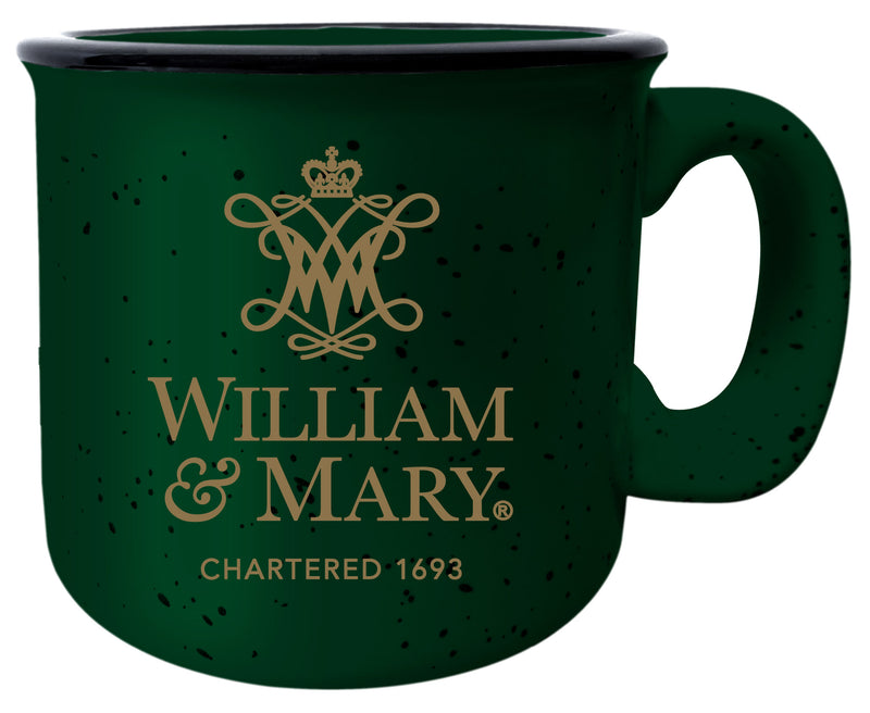 William and Mary Speckled Ceramic Camper Coffee Mug - Choose Your Color