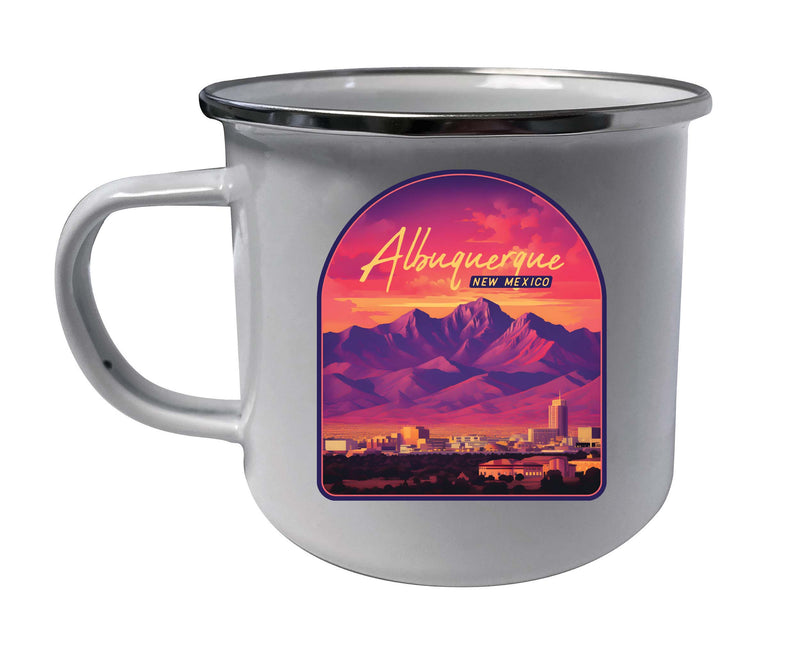 Alburqueque New Mexico Design B Souvenir Tin Camper Coffee Mug White 4-Pack