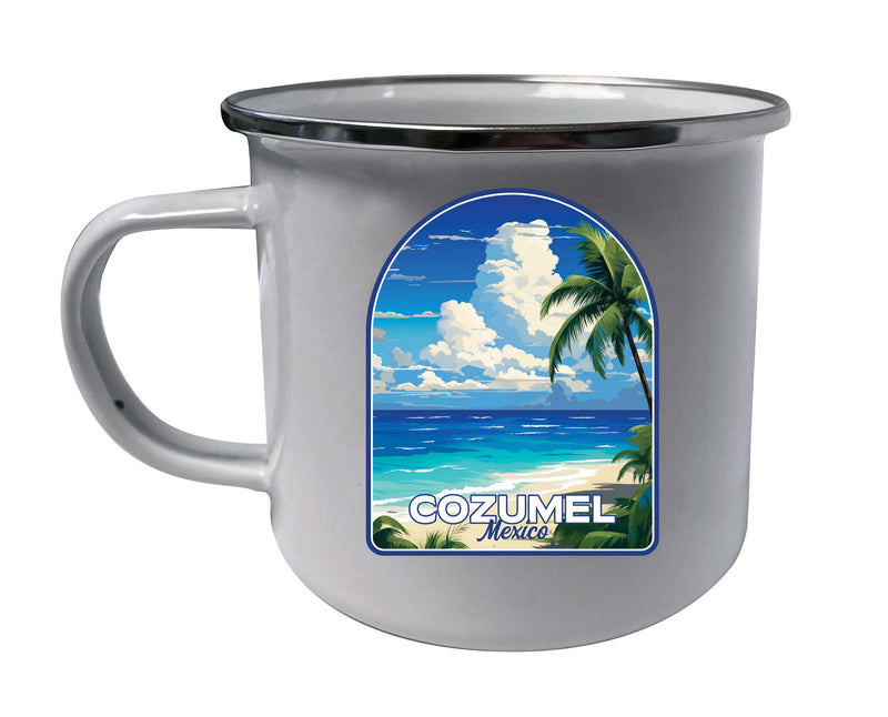 Cozumel Mexico Design C Souvenir Tin Camper Coffee Mug White 2-Pack