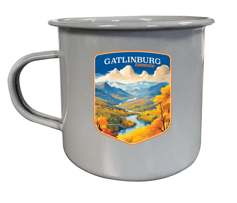 Gatlinburg Tennessee Design D Souvenir Tin Camper Coffee Mug Gray Single