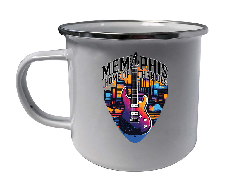 Memphis Tennessee Design B Souvenir Tin Camper Coffee Mug White 2-Pack