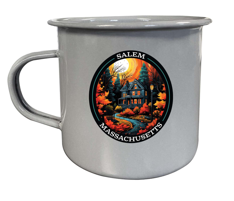Salem Massachussettes Design B Souvenir Tin Camper Coffee Mug Gray Single