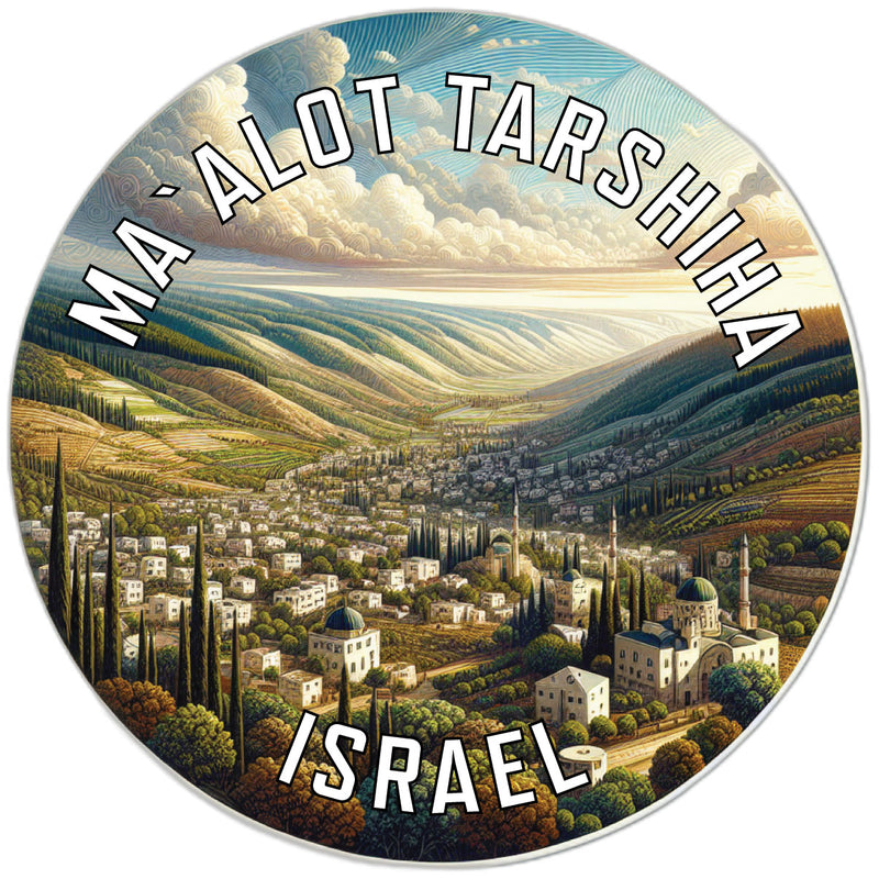 Ma alot Tarshiha Israel Souvenir Vinyl Decal Sticker 2-Inch