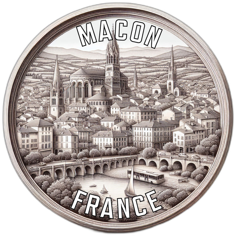 Macon France Souvenir Vinyl Decal Sticker 6-Inch