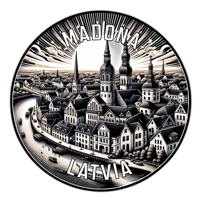 Madona Latvia Souvenir Vinyl Decal Sticker 3-Inch