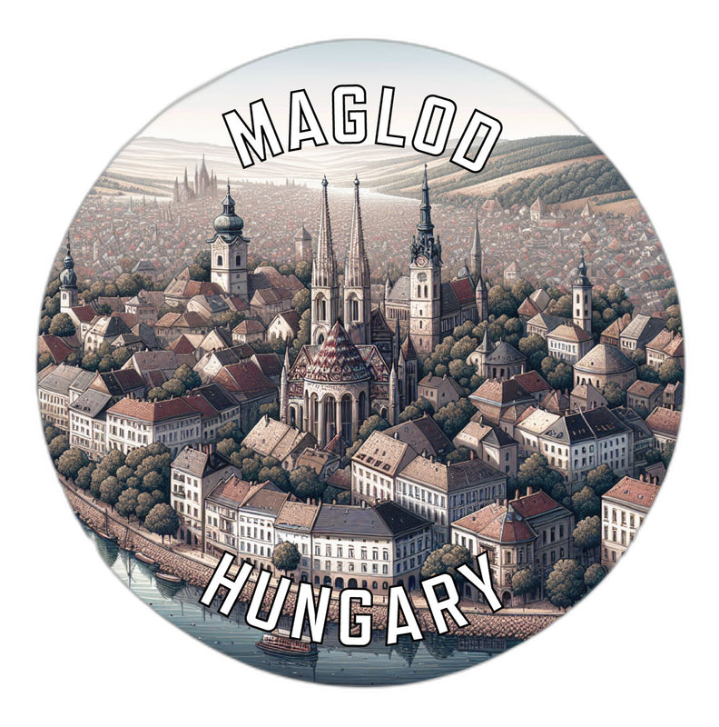 Maglod Hungary Souvenir Die Cut Flat Magnet 2-Inch