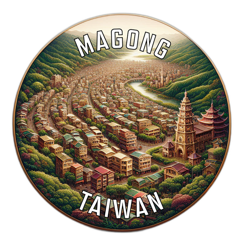 Magong Taiwan Souvenir Die Cut Flat Magnet 6-Inch