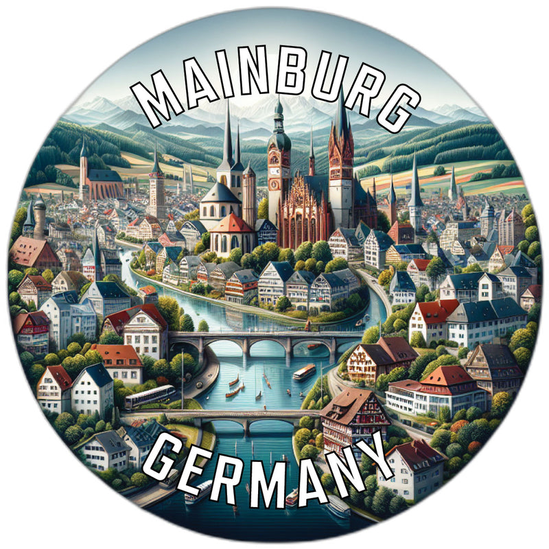 Mainburg Germany Souvenir Die Cut Flat Magnet 6-Inch