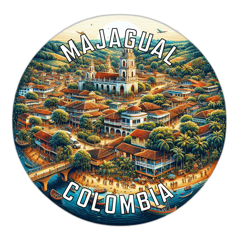 Majagual Colombia Souvenir Die Cut Flat Magnet 6-Inch