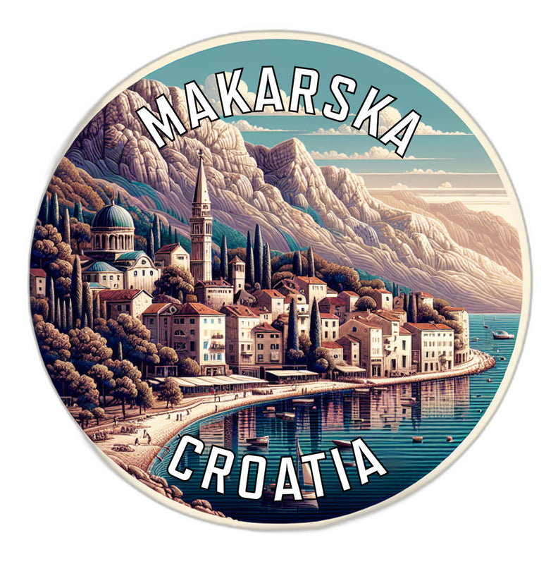 Makarska Croatia Souvenir Die Cut Flat Magnet 2-Inch