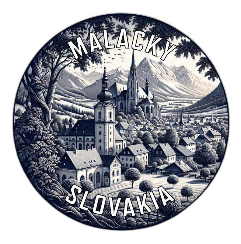 Malacky Slovakia Souvenir Die Cut Flat Magnet 6-Inch