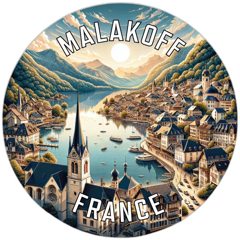 Malakoff France Souvenir Vinyl Decal Sticker 2-Inch