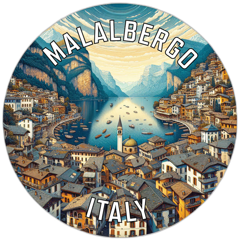 Malalbergo Italy Souvenir Vinyl Decal Sticker 6-Inch