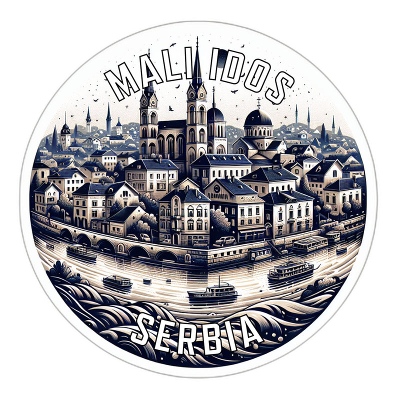 Mali Idos Serbia Souvenir Die Cut Flat Magnet 2-Inch