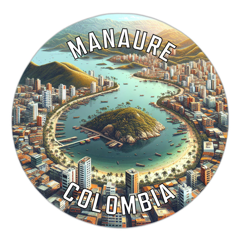 Manaure Colombia Souvenir Die Cut Flat Magnet 6-Inch