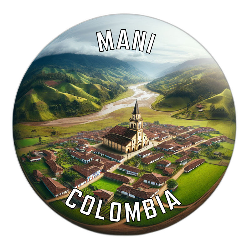 Mani Colombia Souvenir Die Cut Flat Magnet 2-Inch