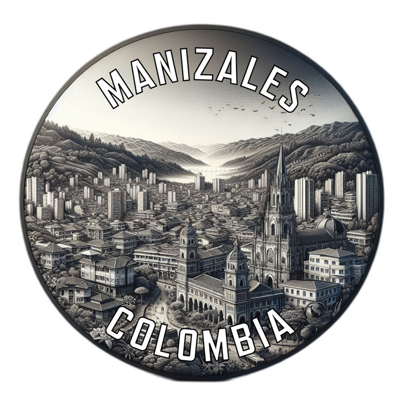 Manizales Colombia Souvenir Die Cut Flat Magnet 2-Inch