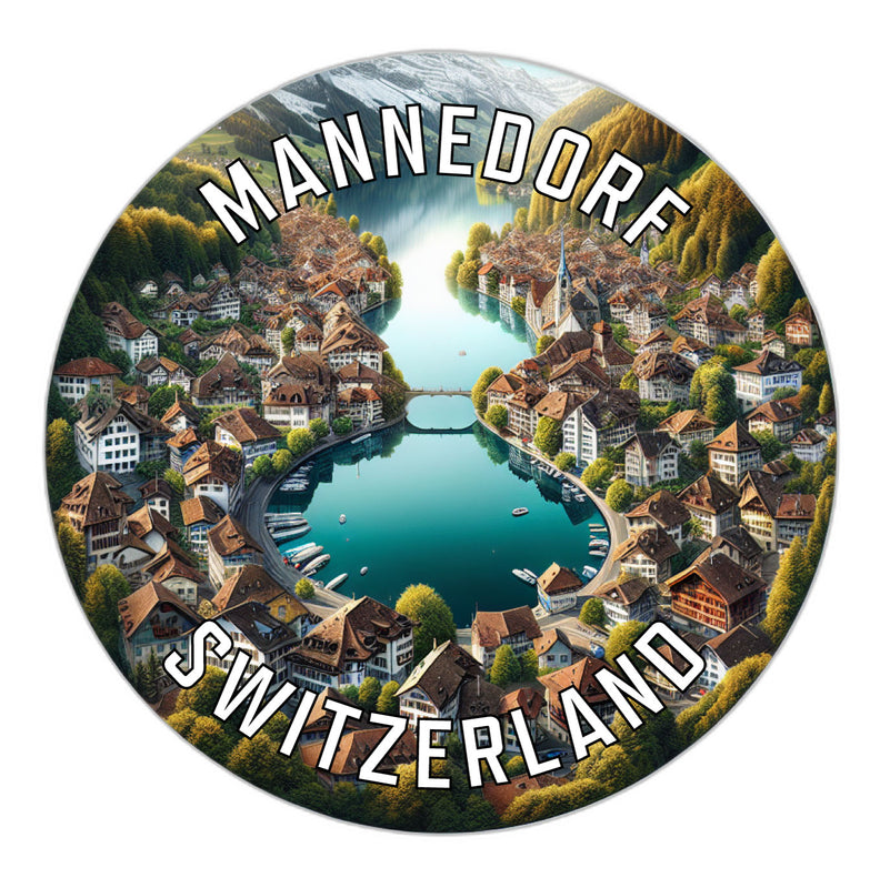 Mannedorf Switzerland Souvenir Die Cut Flat Magnet 2-Inch