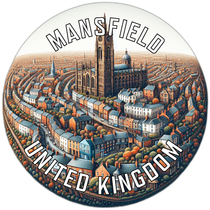 Mansfield United Kingdom Souvenir Vinyl Decal Sticker 6-Inch