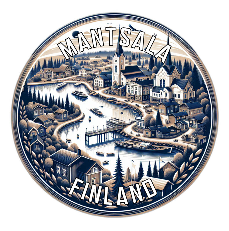 Mantsala Finland Souvenir Die Cut Flat Magnet 2-Inch
