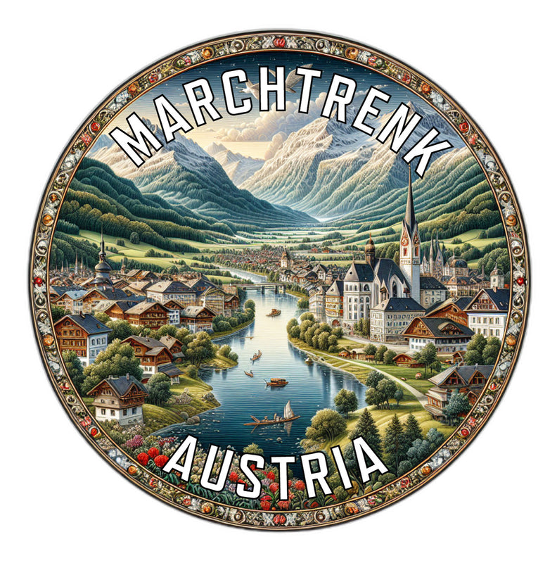 Marchtrenk Austria Souvenir Die Cut Flat Magnet 6-Inch