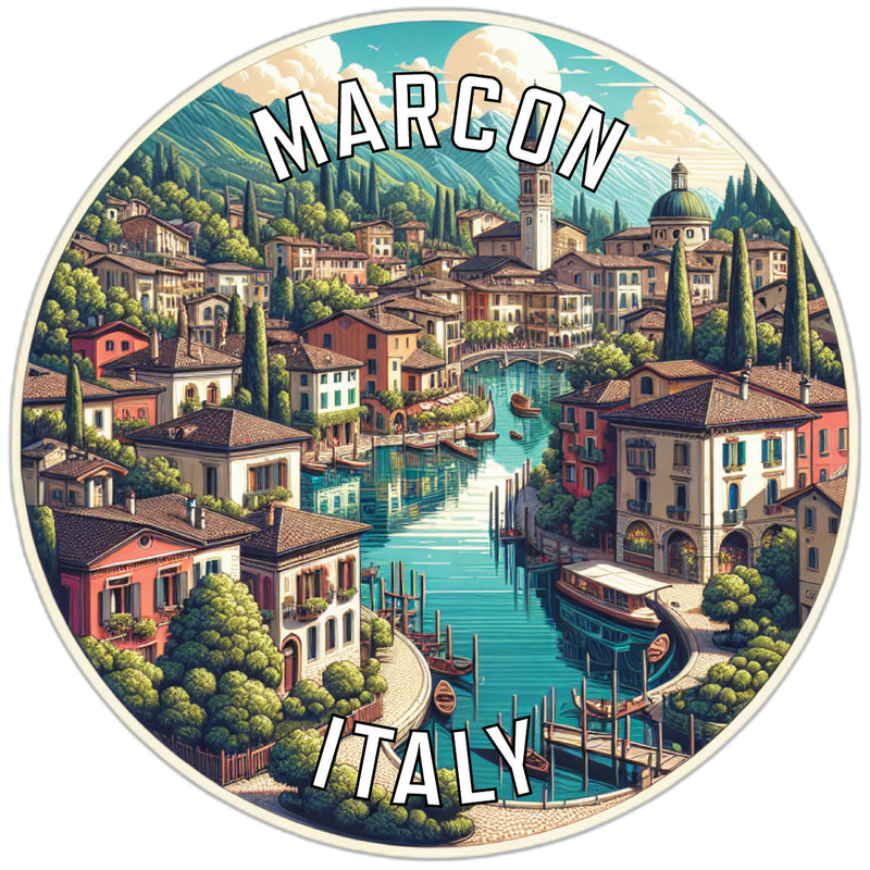 Marcon Italy Souvenir Vinyl Decal Sticker 2-Inch