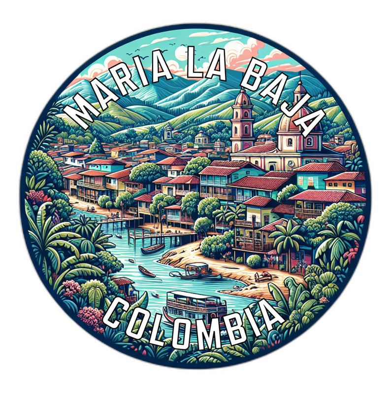 Maria la Baja Colombia Souvenir Die Cut Flat Magnet 2-Inch