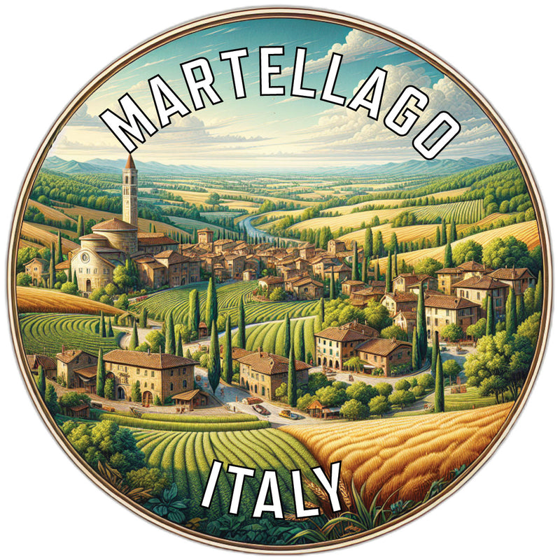 Martellago Italy Souvenir Die Cut Flat Magnet 2-Inch