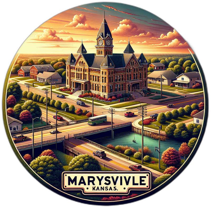 Marysville Kansas Souvenir Vinyl Decal Sticker 6-Inch