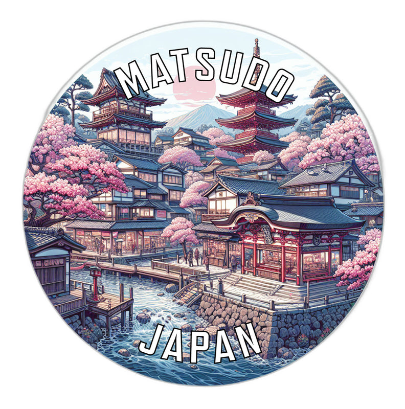 Matsudo Japan Souvenir Die Cut Flat Magnet 6-Inch