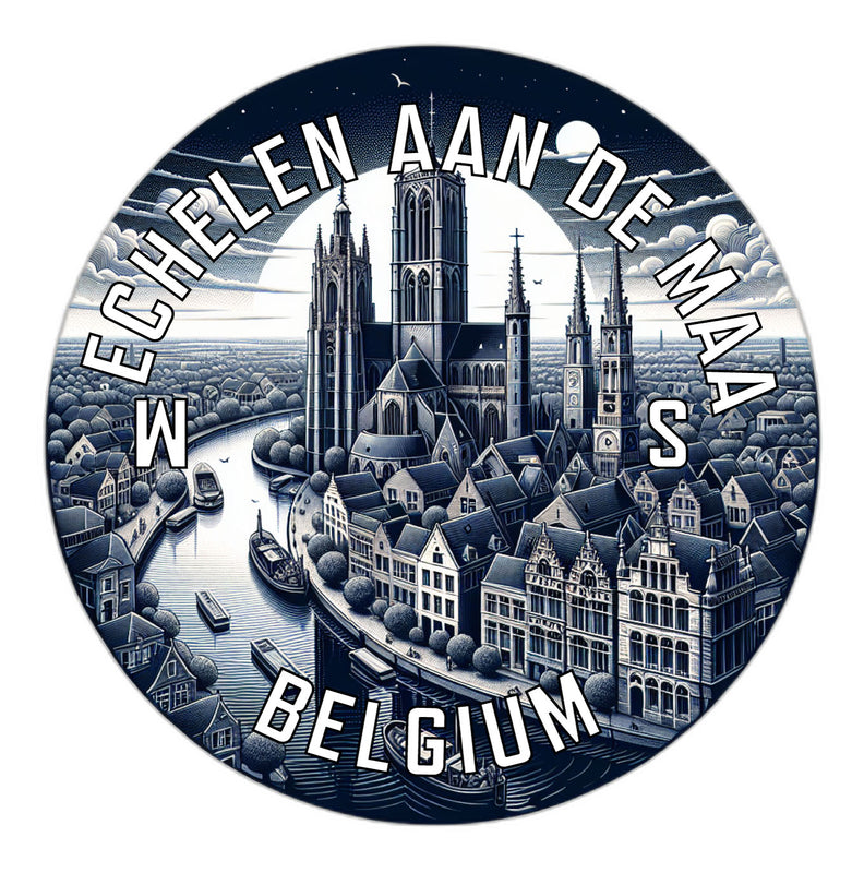 Mechelen aan de Maas Belgium Souvenir Die Cut Flat Magnet 6-Inch