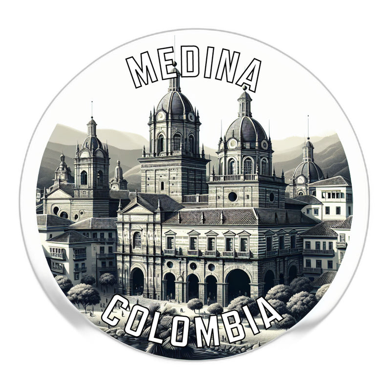 Medina Colombia Souvenir Die Cut Flat Magnet 6-Inch
