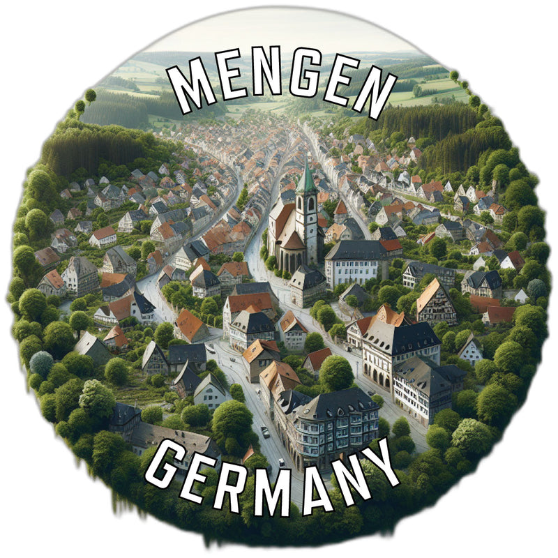 Mengen Germany Souvenir Die Cut Flat Magnet 2-Inch