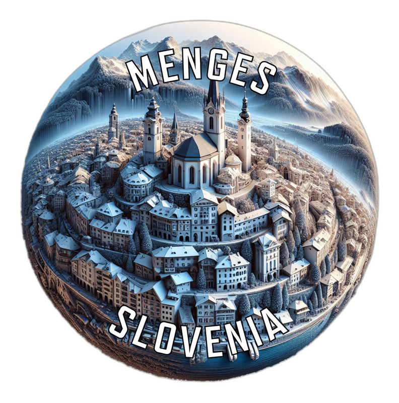 Menges Slovenia Souvenir Vinyl Decal Sticker 2-Inch