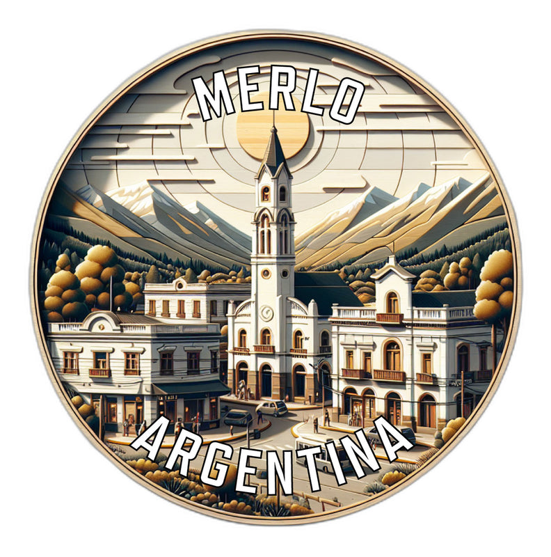Merlo Argentina Souvenir Die Cut Flat Magnet 2-Inch