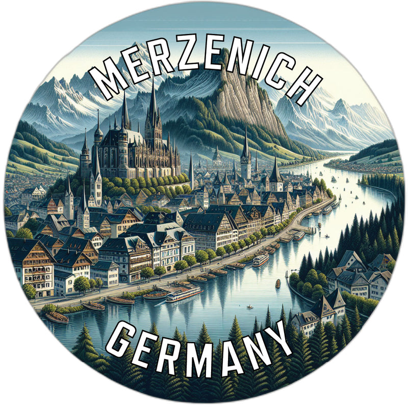 Merzenich Germany Souvenir Die Cut Flat Magnet 2-Inch
