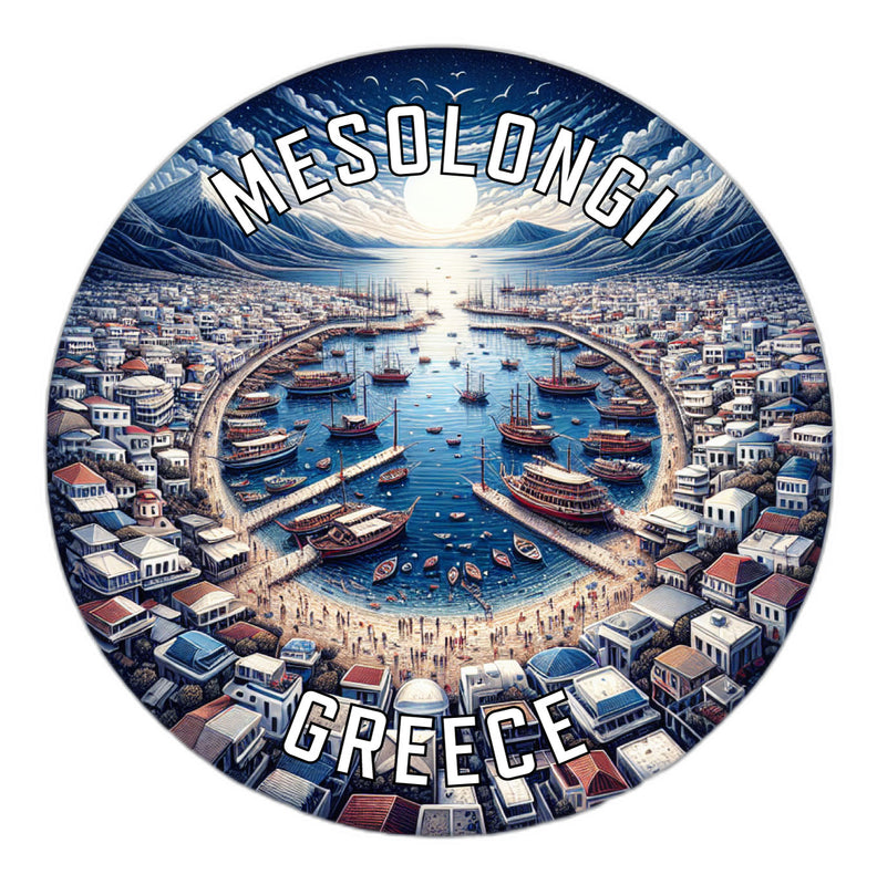 Mesolongi Greece Souvenir Die Cut Flat Magnet 2-Inch