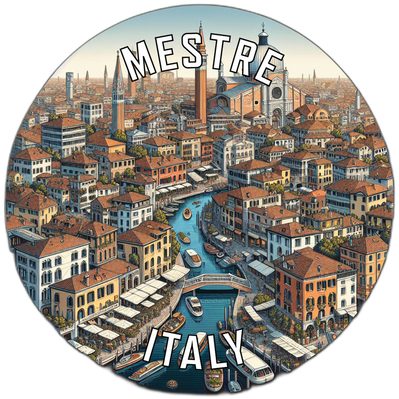 Mestre Italy Souvenir Die Cut Flat Magnet 2-Inch