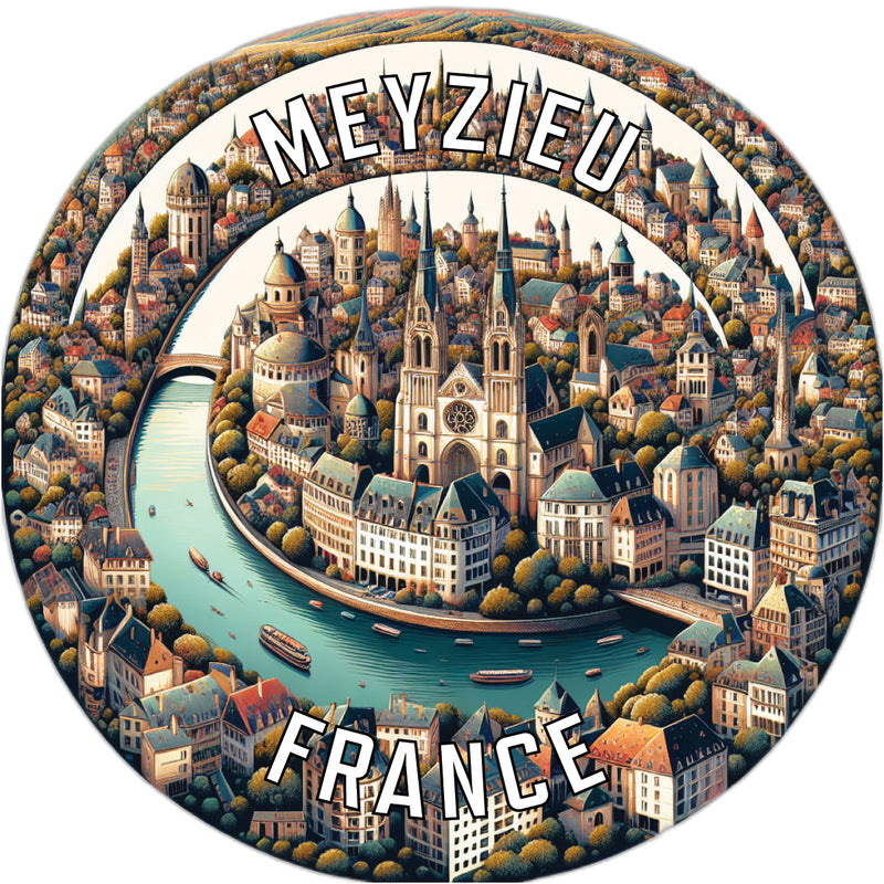 Meyzieu France Souvenir Vinyl Decal Sticker 6-Inch