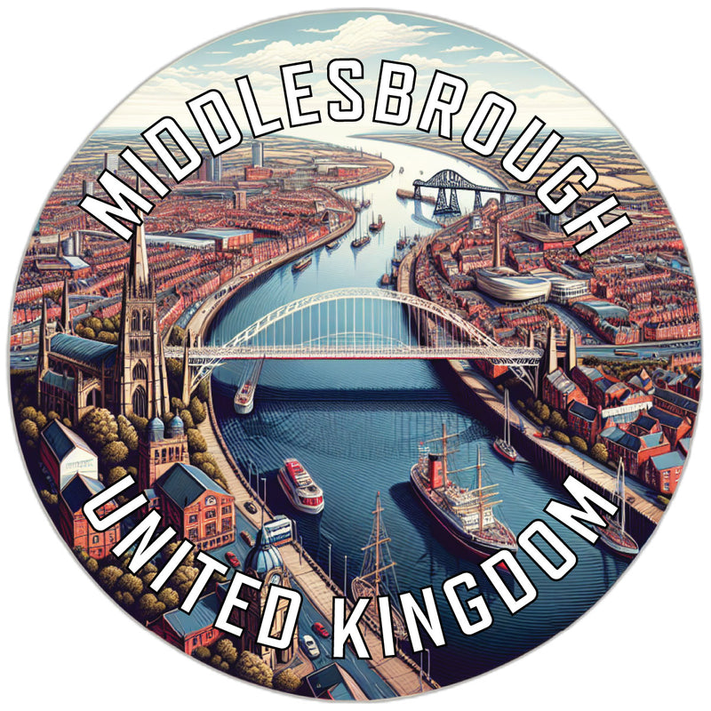 Middlesbrough United Kingdom Souvenir Vinyl Decal Sticker 6-Inch