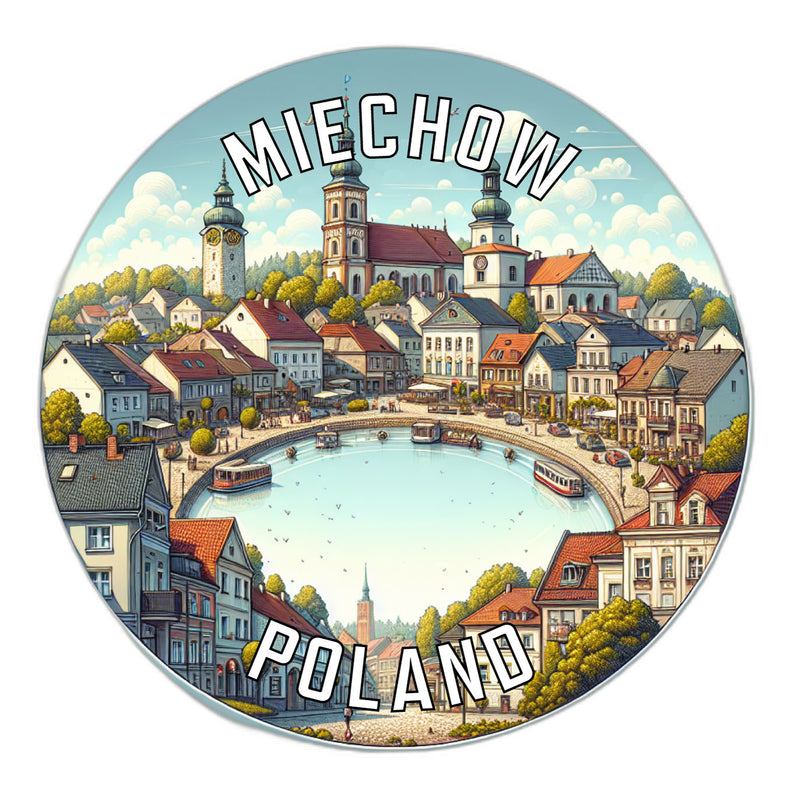 Miechow Poland Souvenir Die Cut Flat Magnet 6-Inch