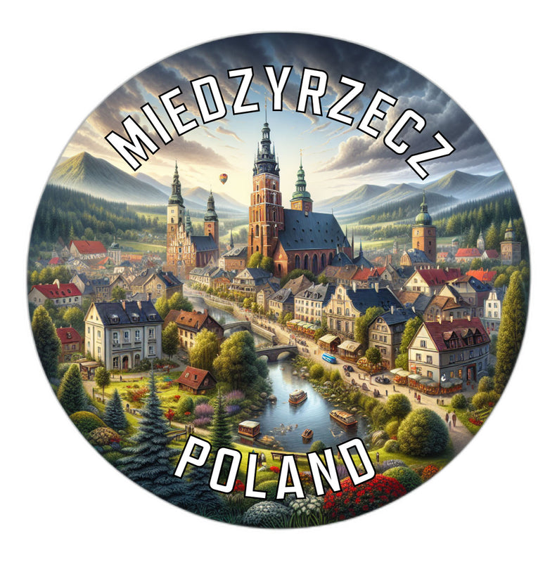 Miedzyrzecz Poland Souvenir Die Cut Flat Magnet 2-Inch