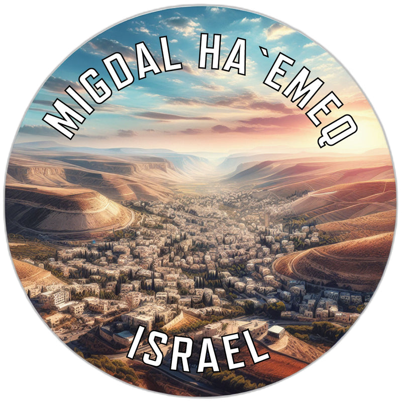 Migdal Ha Emeq Israel Souvenir Die Cut Flat Magnet 2-Inch
