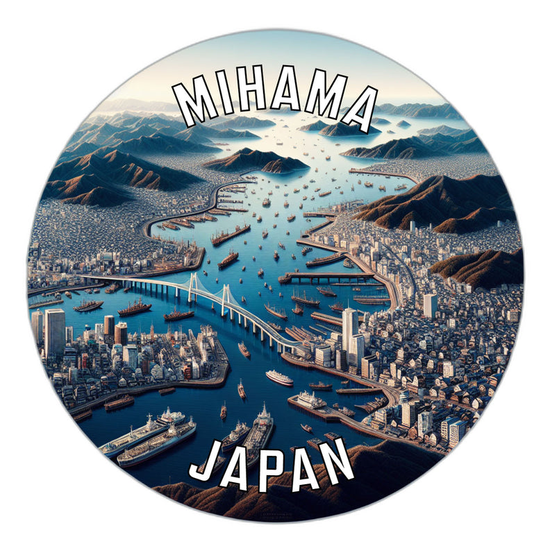 Mihama Japan Souvenir Die Cut Flat Magnet 2-Inch