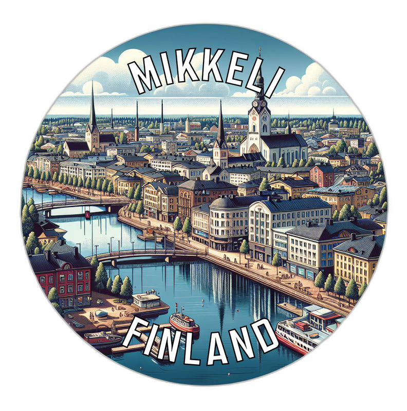 Mikkeli Finland Souvenir Die Cut Flat Magnet 2-Inch