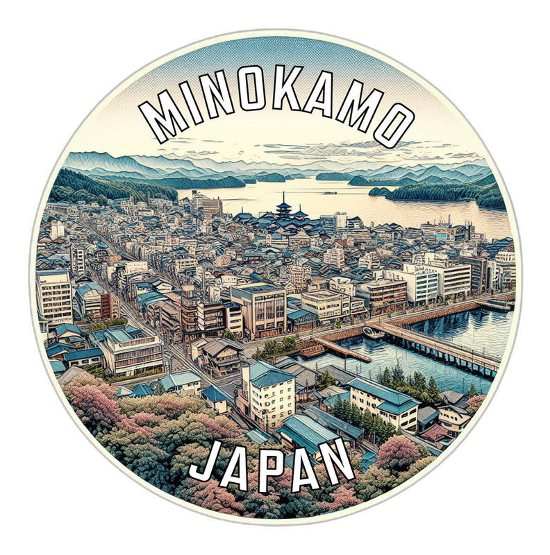 Minokamo Japan Souvenir Die Cut Flat Magnet 6-Inch