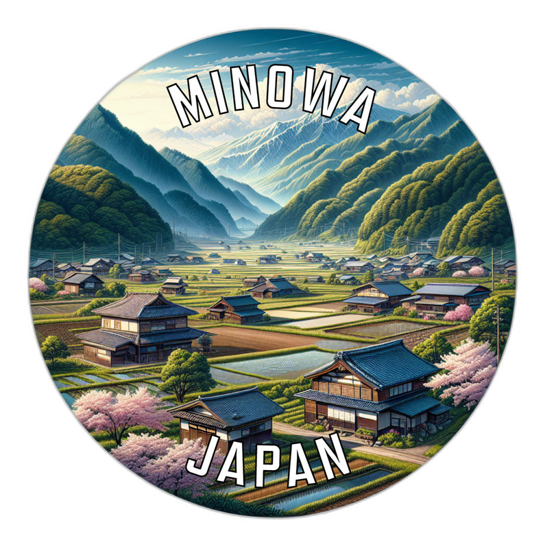 Minowa Japan Souvenir Die Cut Flat Magnet 2-Inch