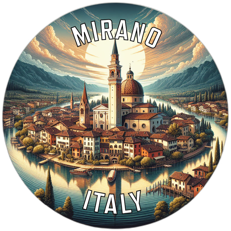 Mirano Italy Souvenir Die Cut Flat Magnet 2-Inch