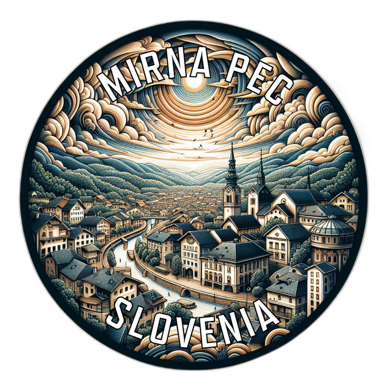 Mirna Pec Slovenia Souvenir Die Cut Flat Magnet 6-Inch